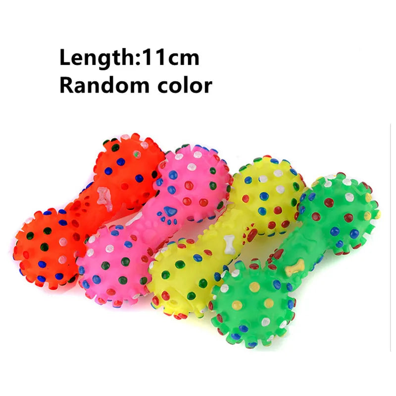 New Pet Toy Rubber Squeak Toys for Dog Chew Bone Slipper Squeaky Ball Dog Toys Tooth Grinding & Training supplies accessories