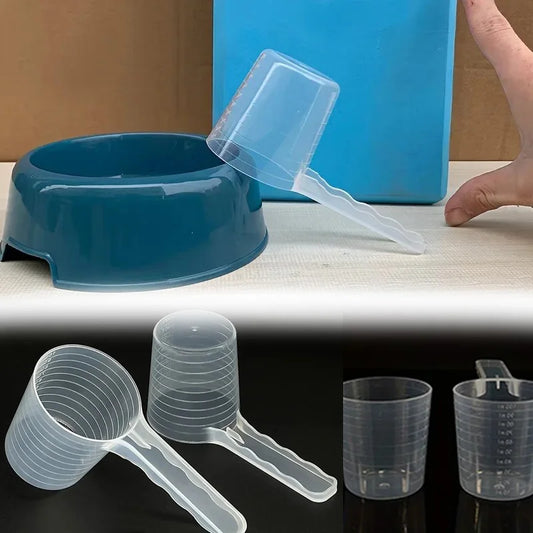 Pet Measuring Spoon Transparent Pet Mea Spoon Pet Food Measuring Spoon with Graduation Durable Plastic Feeding Dog Shovel 100ml