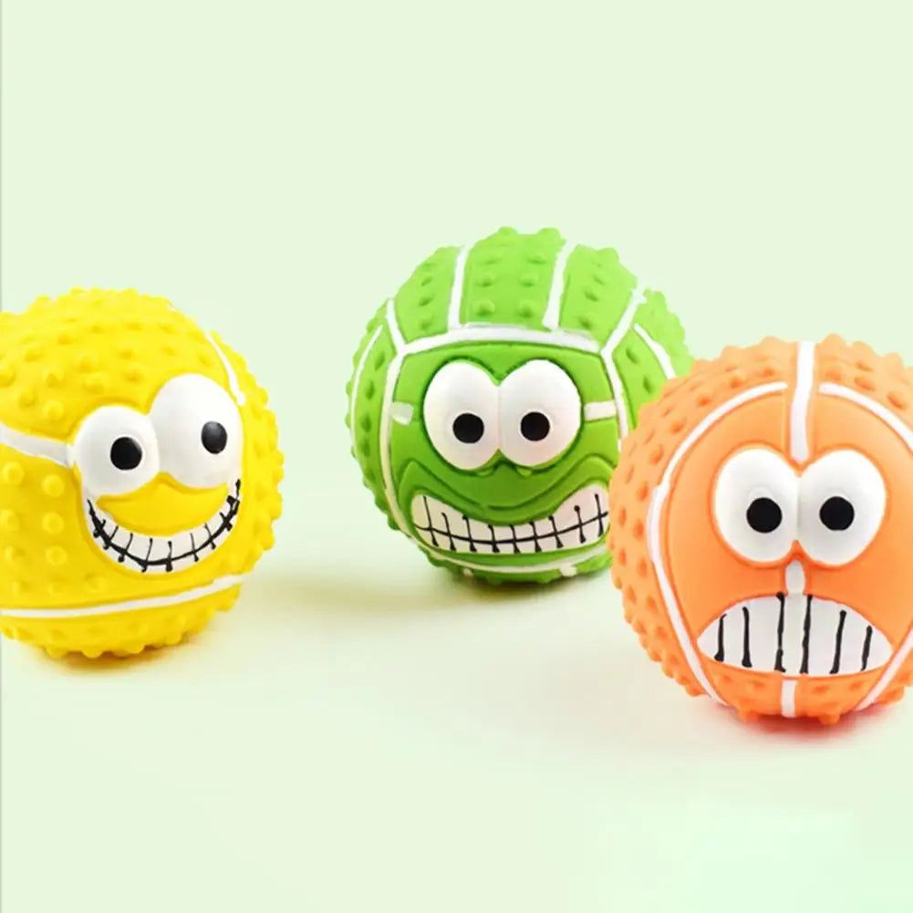 Pelota para Perros Juguete al Aire Libre, Enjuagable, Pelota Chillona Vibrante para Mascotas, Pelota de Goma Resistente a las Mordeduras con Protuberancias 3D