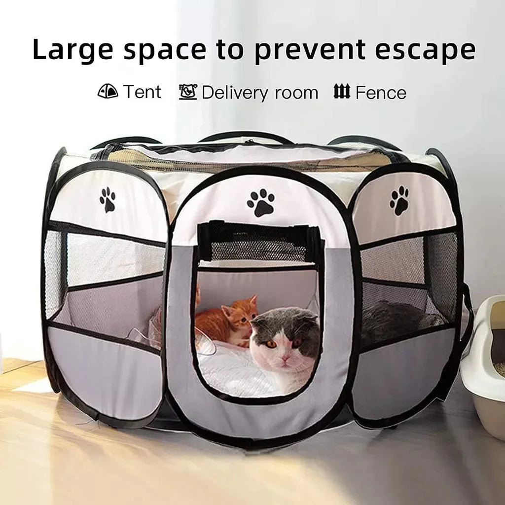 Portable Foldable Outdoor DogTent dog House Portable Folding Travel Pet Tent Cat/Dog Cage Easy Operation Large Cat/Dog Fences
