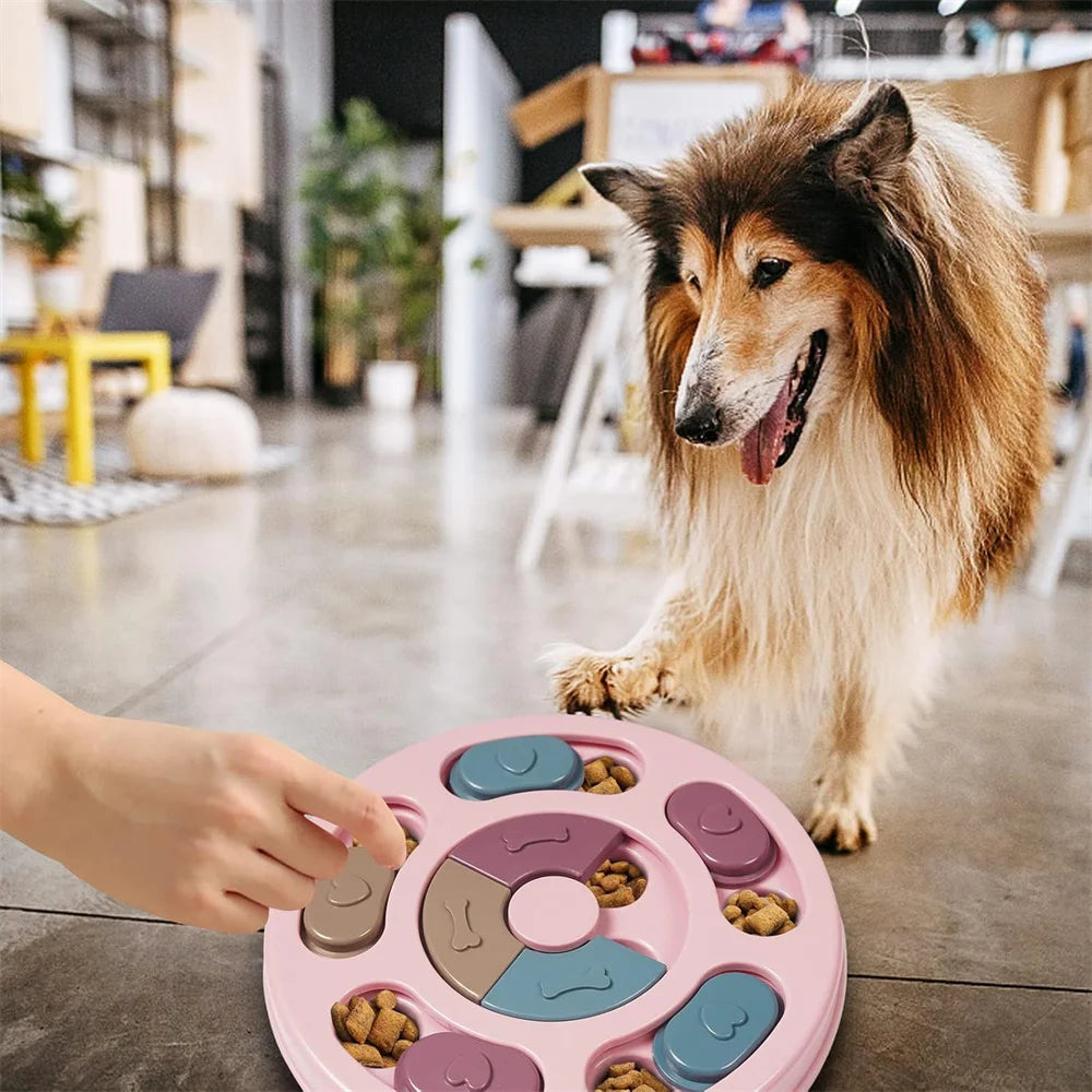 Interactive Puzzle Dog Toys, Slow Feeder Food Dispenser that Boosts IQ