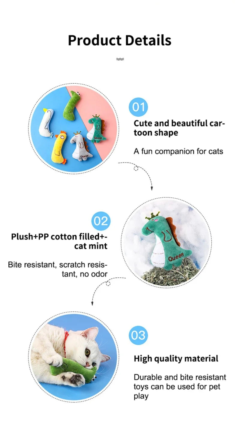 Catnip Pets Toy Cats Supplies for Cute Cat Toys Puppy Kitten Teeth Grinding Cat Plush Thumb Pillow Protect Mouth Pet Accessories