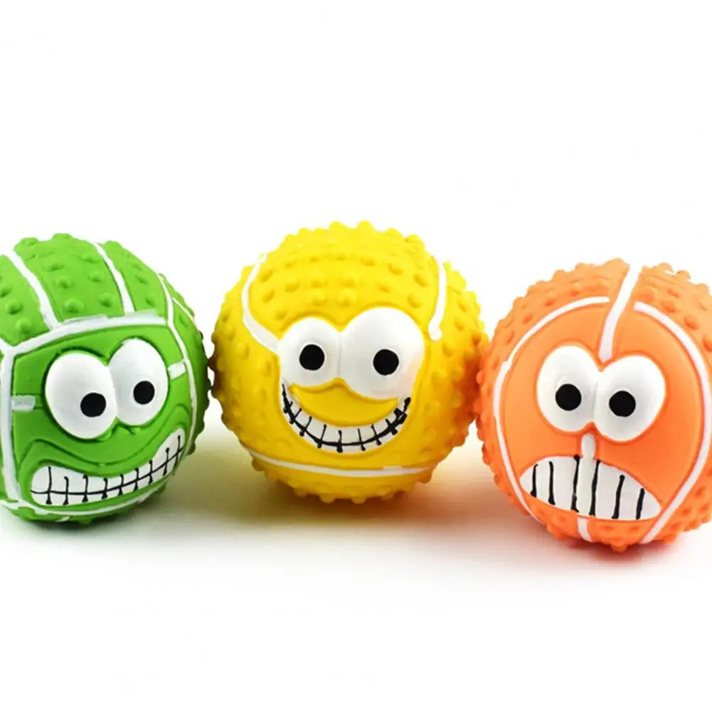 Pelota para Perros Juguete al Aire Libre, Enjuagable, Pelota Chillona Vibrante para Mascotas, Pelota de Goma Resistente a las Mordeduras con Protuberancias 3D